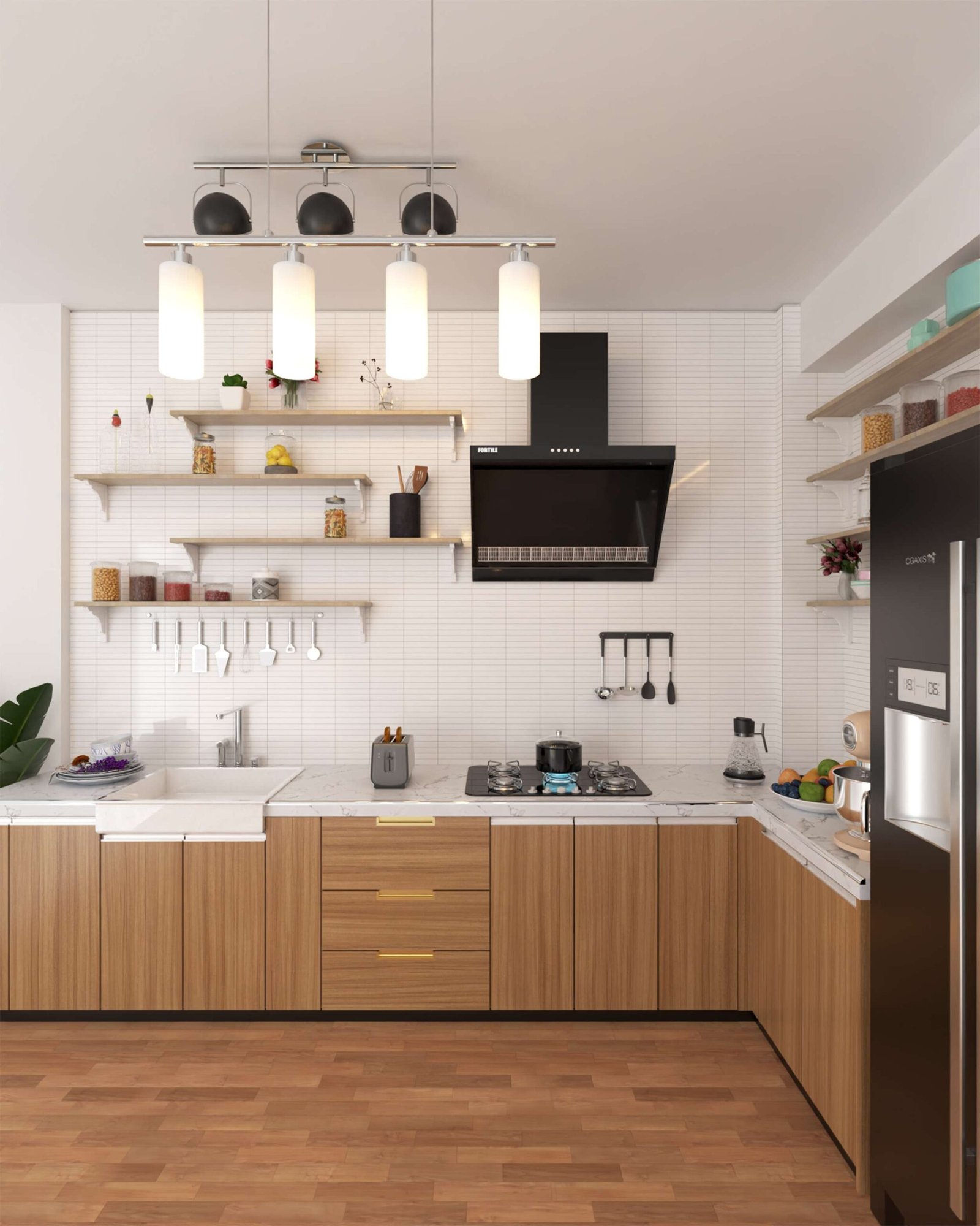 beautiful renovated furnished kitchen interior design scaled